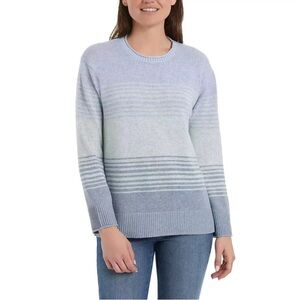 💙🤍 Ella Moss Women’s Blue Striped Pullover Sweater – Size XXL – NWT 🤍💙